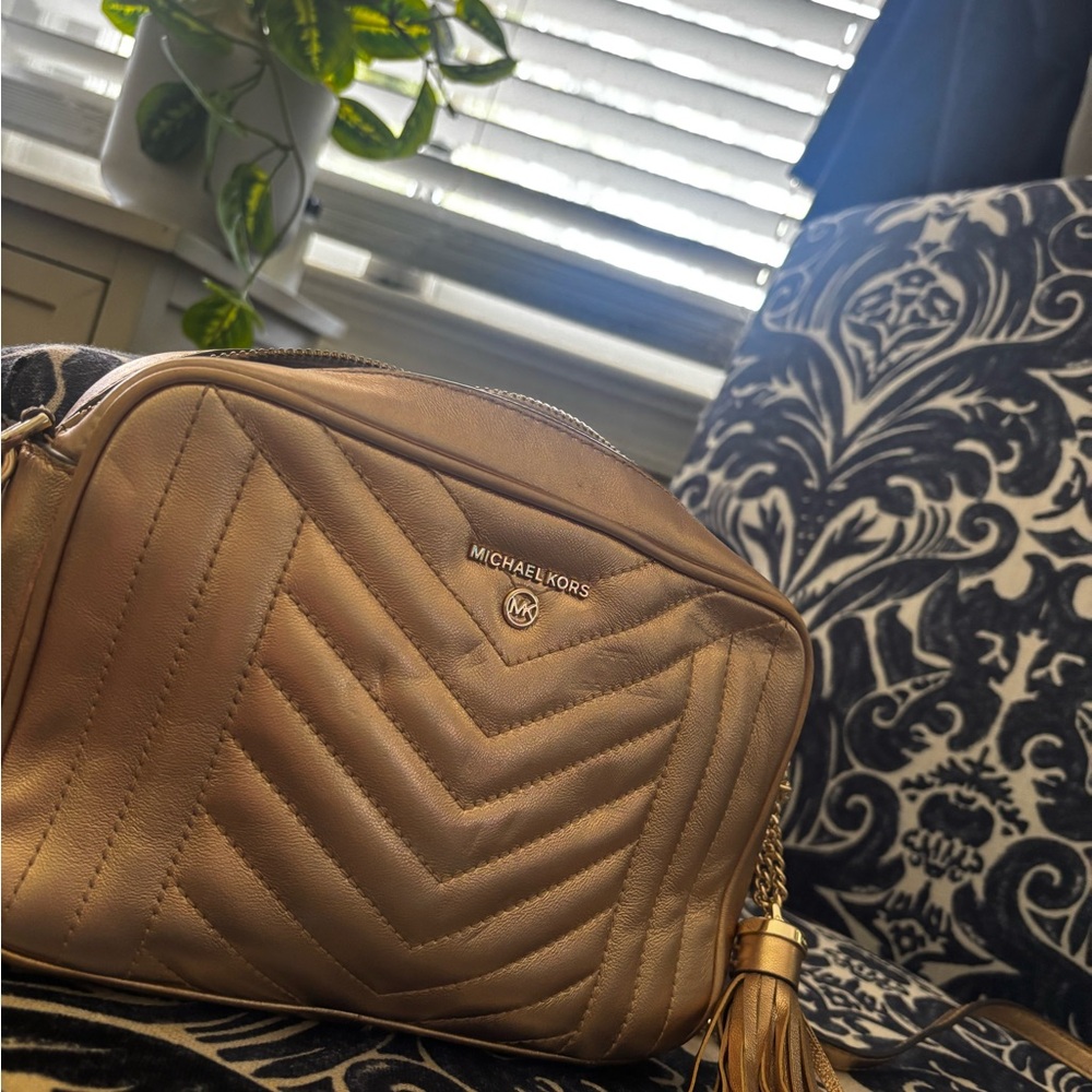 Michael Kors Gold Crossbody Bag